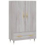 Tall Sonoma Gray Engineered Wood Sideboard 69.5x31x115 cm by vidaXL, Sideboards - Ref: Foro24-828218, Price: 89,78 €, Discoun...