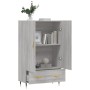 Tall Sonoma Gray Engineered Wood Sideboard 69.5x31x115 cm by vidaXL, Sideboards - Ref: Foro24-828218, Price: 89,78 €, Discoun...