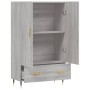 Tall Sonoma Gray Engineered Wood Sideboard 69.5x31x115 cm by vidaXL, Sideboards - Ref: Foro24-828218, Price: 89,78 €, Discoun...