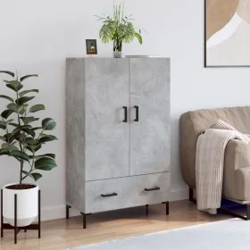 Concrete gray engineered wood tall sideboard 69.5x31x115 cm by vidaXL, Sideboards - Ref: Foro24-828240, Price: 92,06 €, Disco...