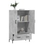 Aparador alto madera de ingeniería gris hormigón 69,5x31x115 cm de vidaXL, Aparadores - Ref: Foro24-828240, Precio: 93,06 €