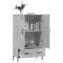 Concrete gray engineered wood tall sideboard 69.5x31x115 cm by vidaXL, Sideboards - Ref: Foro24-828240, Price: 92,06 €, Disco...