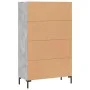 Concrete gray engineered wood tall sideboard 69.5x31x115 cm by vidaXL, Sideboards - Ref: Foro24-828240, Price: 92,06 €, Disco...