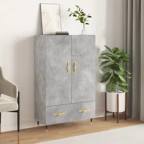 Concrete gray engineered wood tall sideboard 69.5x31x115 cm by vidaXL, Sideboards - Ref: Foro24-828216, Price: 86,07 €, Disco...