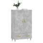 Aparador alto madera de ingeniería gris hormigón 69,5x31x115 cm de vidaXL, Aparadores - Ref: Foro24-828216, Precio: 86,04 €, ...