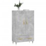 Aparador alto madera de ingeniería gris hormigón 69,5x31x115 cm de vidaXL, Aparadores - Ref: Foro24-828216, Precio: 87,08 €, ...