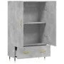 Aparador alto madera de ingeniería gris hormigón 69,5x31x115 cm de vidaXL, Aparadores - Ref: Foro24-828216, Precio: 86,04 €, ...