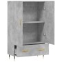 Aparador alto madera de ingeniería gris hormigón 69,5x31x115 cm de vidaXL, Aparadores - Ref: Foro24-828216, Precio: 87,08 €, ...