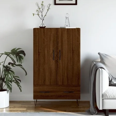 Tall sideboard engineered wood brown oak 69.5x31x115 cm by vidaXL, Sideboards - Ref: Foro24-828235, Price: 70,98 €, Discount: %