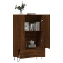 Aparador alto madera de ingeniería roble marrón 69,5x31x115 cm de vidaXL, Aparadores - Ref: Foro24-828235, Precio: 72,01 €