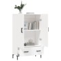 Hohes Sideboard aus weißem Holzwerkstoff, 69,5 x 31 x 115 cm von vidaXL, Sideboards - Ref: Foro24-828236, Preis: 94,15 €, Rab...