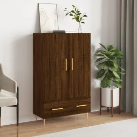 Tall sideboard engineered wood brown oak 69.5x31x115 cm by vidaXL, Sideboards - Ref: Foro24-828227, Price: 89,26 €, Discount: %