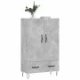 Tall engineered wood sideboard in gray concrete 69.5x31x115 cm by vidaXL, Sideboards - Ref: Foro24-828232, Price: 62,35 €, Di...