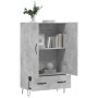 Aparador alto madera de ingeniería gris hormigón 69,5x31x115 cm de vidaXL, Aparadores - Ref: Foro24-828232, Precio: 69,71 €