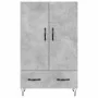 Tall engineered wood sideboard in gray concrete 69.5x31x115 cm by vidaXL, Sideboards - Ref: Foro24-828232, Price: 62,35 €, Di...
