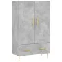 Tall engineered wood sideboard in gray concrete 69.5x31x115 cm by vidaXL, Sideboards - Ref: Foro24-828224, Price: 85,01 €, Di...