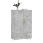 Tall engineered wood sideboard in gray concrete 69.5x31x115 cm by vidaXL, Sideboards - Ref: Foro24-828224, Price: 85,01 €, Di...