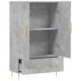 Tall engineered wood sideboard in gray concrete 69.5x31x115 cm by vidaXL, Sideboards - Ref: Foro24-828224, Price: 85,01 €, Di...