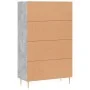 Tall engineered wood sideboard in gray concrete 69.5x31x115 cm by vidaXL, Sideboards - Ref: Foro24-828224, Price: 85,01 €, Di...