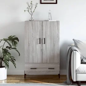 Sonoma gray engineered wood tall sideboard 69.5x31x115 cm by vidaXL, Sideboards - Ref: Foro24-828250, Price: 81,24 €, Discoun...