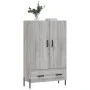 Aparador alto madera de ingeniería gris Sonoma 69,5x31x115 cm de vidaXL, Aparadores - Ref: Foro24-828250, Precio: 81,12 €, De...
