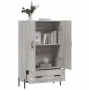 Aparador alto madera de ingeniería gris Sonoma 69,5x31x115 cm de vidaXL, Aparadores - Ref: Foro24-828250, Precio: 81,12 €, De...