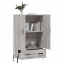 Aparador alto madera de ingeniería gris Sonoma 69,5x31x115 cm de vidaXL, Aparadores - Ref: Foro24-828250, Precio: 82,04 €, De...