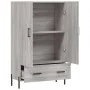 Aparador alto madera de ingeniería gris Sonoma 69,5x31x115 cm de vidaXL, Aparadores - Ref: Foro24-828250, Precio: 81,12 €, De...