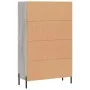 Aparador alto madera de ingeniería gris Sonoma 69,5x31x115 cm de vidaXL, Aparadores - Ref: Foro24-828250, Precio: 81,12 €, De...