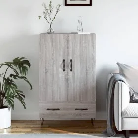 Sonoma gray engineered wood tall sideboard 69.5x31x115 cm by vidaXL, Sideboards - Ref: Foro24-828234, Price: 71,24 €, Discoun...