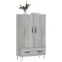 Sonoma gray engineered wood tall sideboard 69.5x31x115 cm by vidaXL, Sideboards - Ref: Foro24-828234, Price: 71,92 €, Discoun...