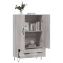 Sonoma gray engineered wood tall sideboard 69.5x31x115 cm by vidaXL, Sideboards - Ref: Foro24-828234, Price: 71,85 €, Discoun...