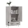 Sonoma gray engineered wood tall sideboard 69.5x31x115 cm by vidaXL, Sideboards - Ref: Foro24-828234, Price: 71,92 €, Discoun...