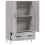 Sonoma gray engineered wood tall sideboard 69.5x31x115 cm by vidaXL, Sideboards - Ref: Foro24-828234, Price: 71,85 €, Discoun...