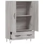 Sonoma gray engineered wood tall sideboard 69.5x31x115 cm by vidaXL, Sideboards - Ref: Foro24-828234, Price: 71,92 €, Discoun...