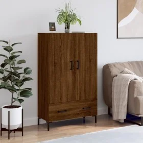 Tall sideboard engineered wood brown oak 69.5x31x115 cm by vidaXL, Sideboards - Ref: Foro24-828243, Price: 92,65 €, Discount: %