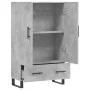 Tall engineered wood sideboard in gray concrete 69.5x31x115 cm by vidaXL, Sideboards - Ref: Foro24-828264, Price: 91,98 €, Di...