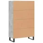 Tall engineered wood sideboard in gray concrete 69.5x31x115 cm by vidaXL, Sideboards - Ref: Foro24-828264, Price: 91,98 €, Di...