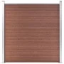 Zaunset 8 quadratisch + 1 schräg WPC braun 1484x186 cm von vidaXL, Zaunpaneele - Ref: Foro24-3053222, Preis: 3,00 €, Rabatt: %