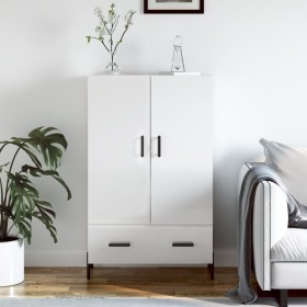 Aparador alto madera de ingeniería blanco brillo 69,5x31x115 cm de vidaXL, Aparadores - Ref: Foro24-828246, Precio: 106,35 €,...