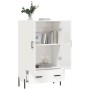 Hochglänzendes Sideboard aus weißem Holzwerkstoff, 69,5 x 31 x 115 cm von vidaXL, Sideboards - Ref: Foro24-828246, Preis: 106...