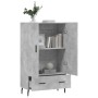 Aparador alto madera de ingeniería gris hormigón 69,5x31x115 cm de vidaXL, Aparadores - Ref: Foro24-828256, Precio: 87,57 €, ...