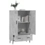 Concrete gray engineered wood tall sideboard 69.5x31x115 cm by vidaXL, Sideboards - Ref: Foro24-828256, Price: 86,37 €, Disco...