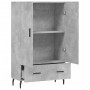 Aparador alto madera de ingeniería gris hormigón 69,5x31x115 cm de vidaXL, Aparadores - Ref: Foro24-828256, Precio: 87,57 €, ...