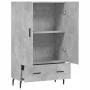 Concrete gray engineered wood tall sideboard 69.5x31x115 cm by vidaXL, Sideboards - Ref: Foro24-828256, Price: 86,37 €, Disco...