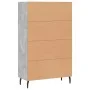 Concrete gray engineered wood tall sideboard 69.5x31x115 cm by vidaXL, Sideboards - Ref: Foro24-828256, Price: 86,37 €, Disco...