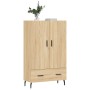 Aparador alto madera de ingeniería roble Sonoma 69,5x31x115 cm de vidaXL, Aparadores - Ref: Foro24-828255, Precio: 93,81 €, D...