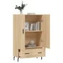 Tall Sonoma oak engineered wood sideboard 69.5x31x115 cm by vidaXL, Sideboards - Ref: Foro24-828255, Price: 92,64 €, Discount: %