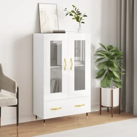 High glossy white engineered wood sideboard 69.5x31x115 cm by vidaXL, Sideboards - Ref: Foro24-828278, Price: 98,22 €, Discou...