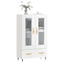 Hochglänzendes Sideboard aus weißem Holzwerkstoff, 69,5 x 31 x 115 cm von vidaXL, Sideboards - Ref: Foro24-828278, Preis: 99,...